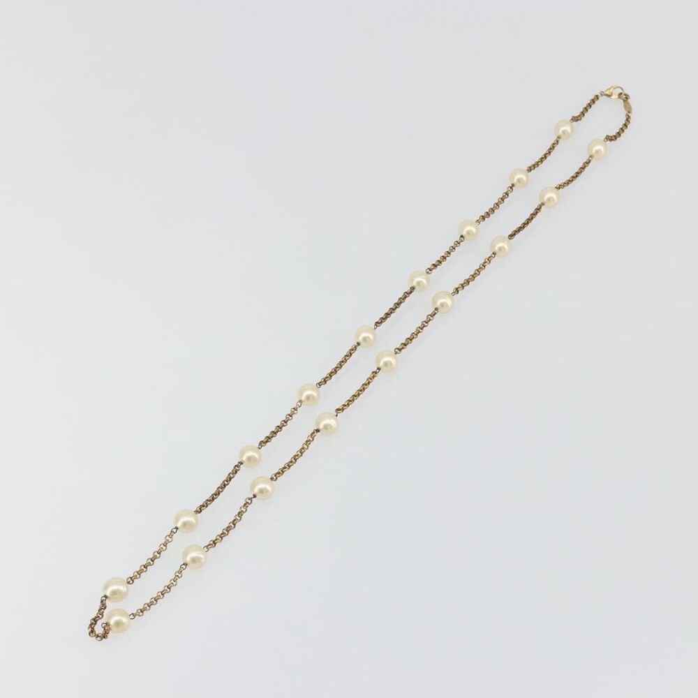 Chanel Pearl Station Metal and Faux Pearl